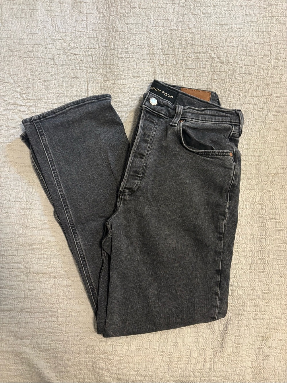 Denim Forum the Arlo High Rise Straight Jeans, 28L, 30W